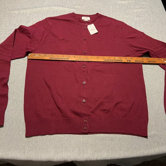J Crew Factory Essentials Sweater Set in Vintage Burgandy NWT size L/XL - Picture 9 of 10